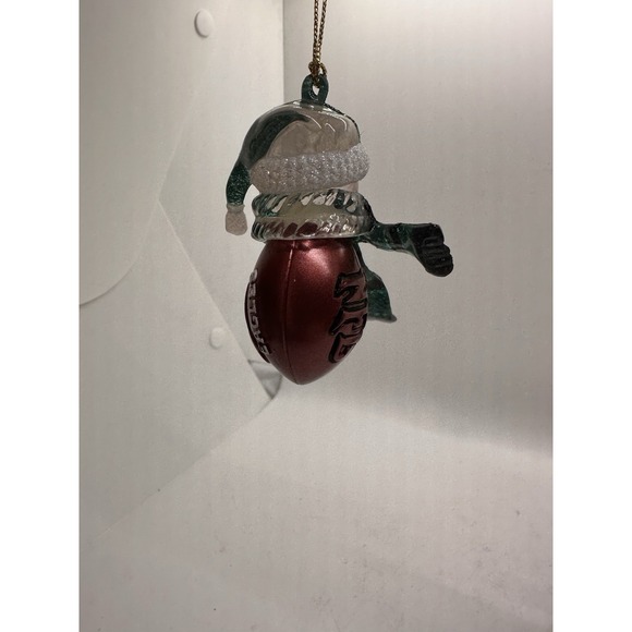 Philadelphia Eagles Christmas Ornaments Snowman Football & Figure Lot of 2 - Picture 4 of 8